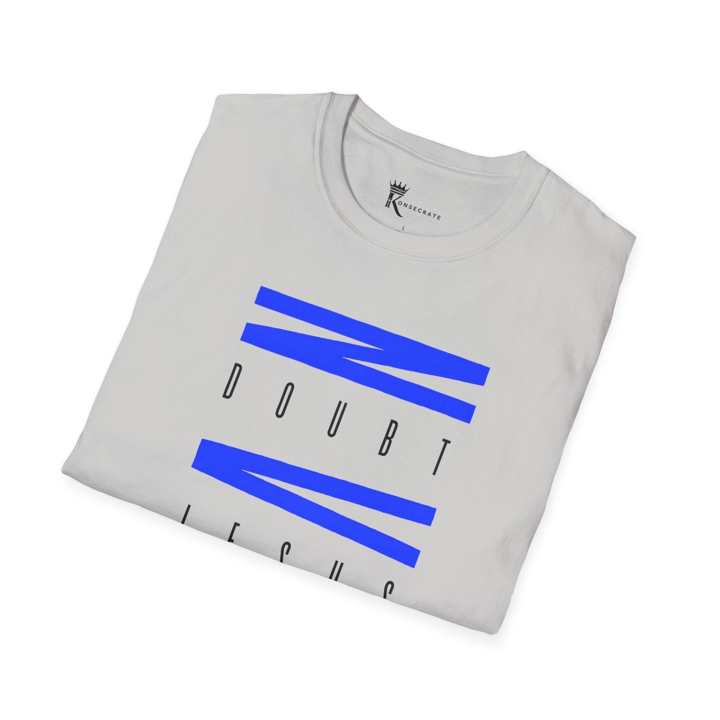 Never Doubt Jesus Blue T-Shirt – Bold Faith Collection