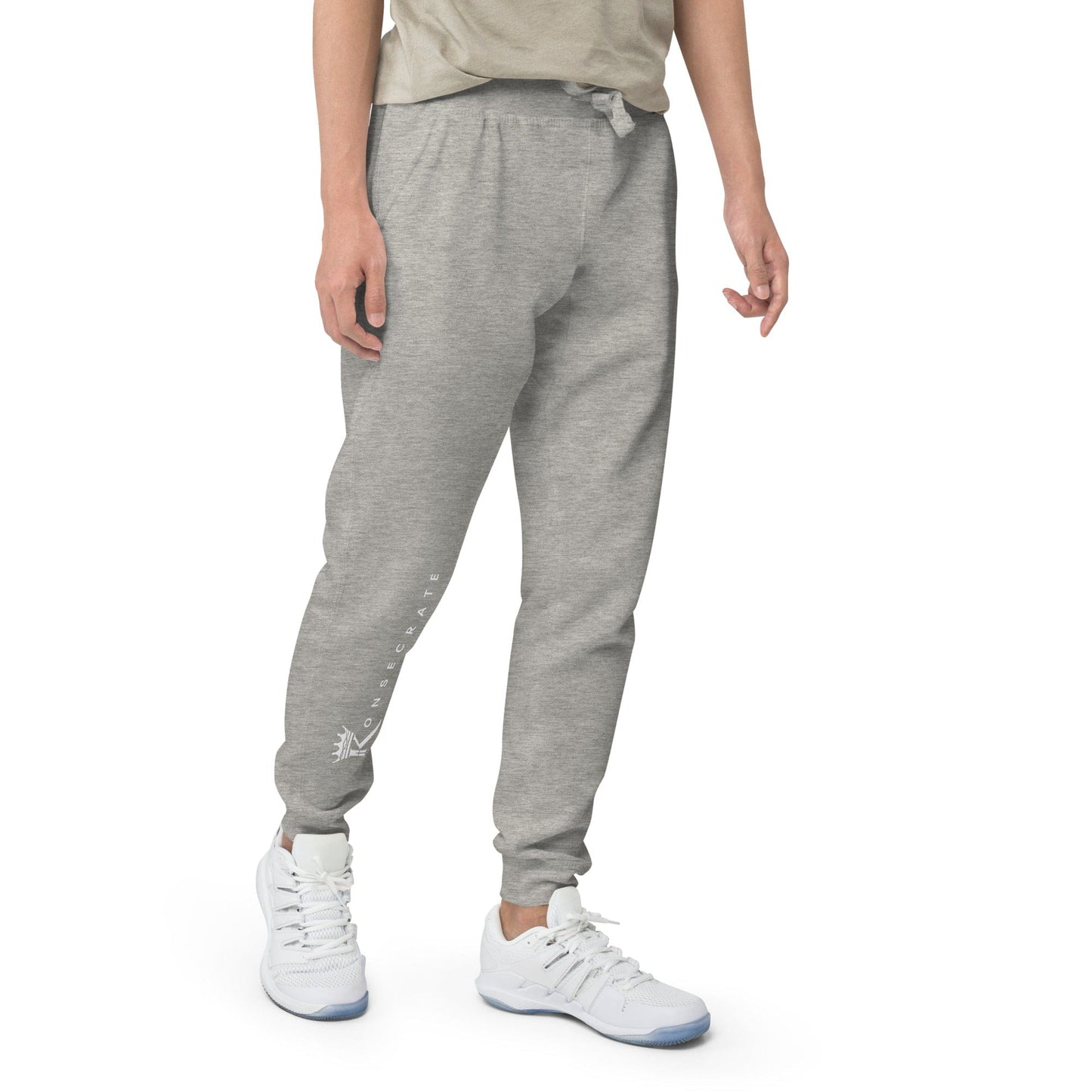 right view close-up of man wearing carbon grey Konsecrate Signature Jogger