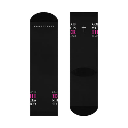 'God is Within Her' Cushioned Crew Socks