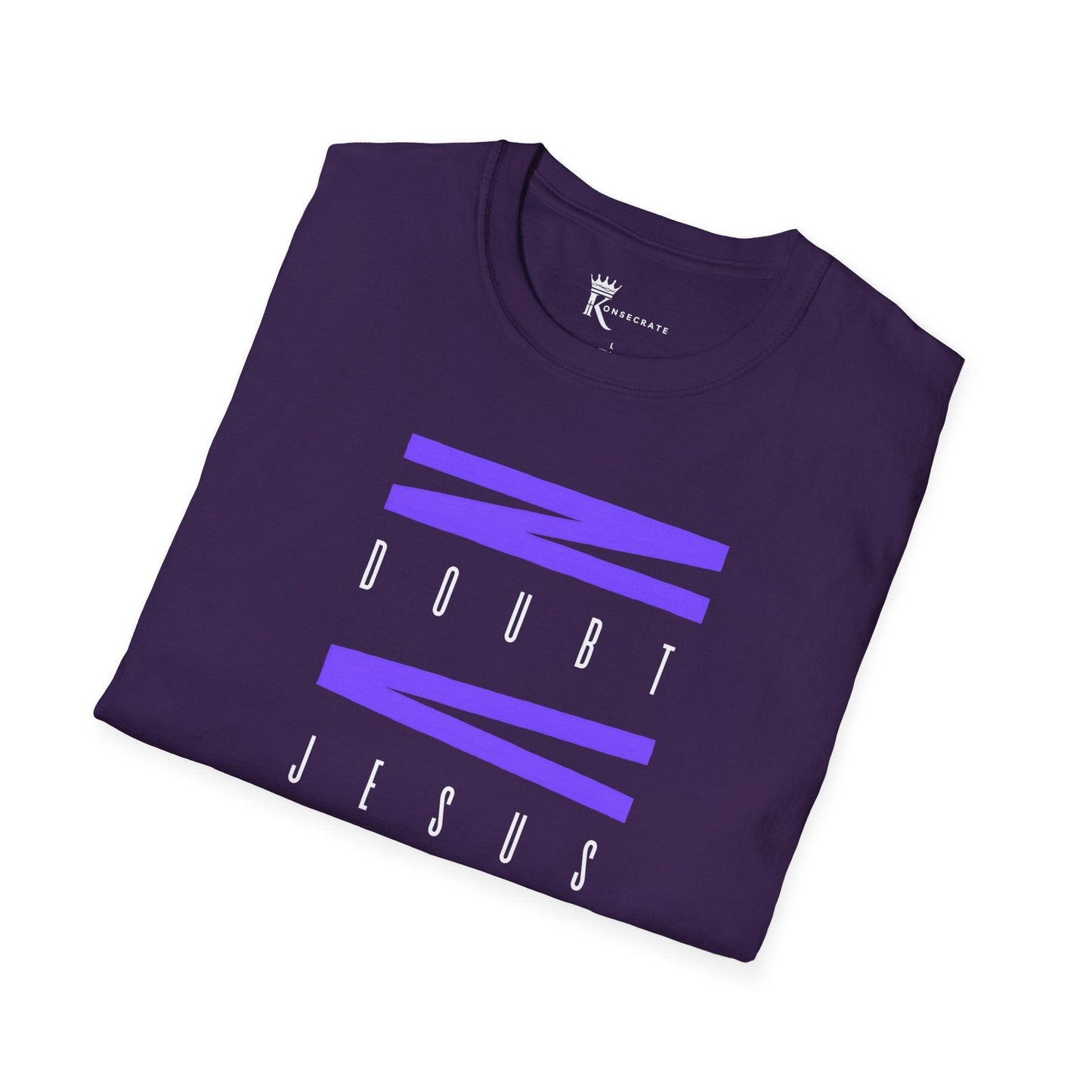 Never Doubt Jesus Purple T-Shirt – Bold Faith Collection