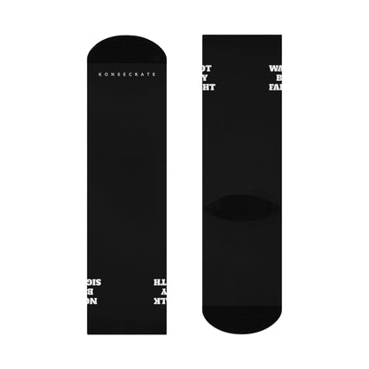 Walking by Faith Unisex Cushioned Crew Socks