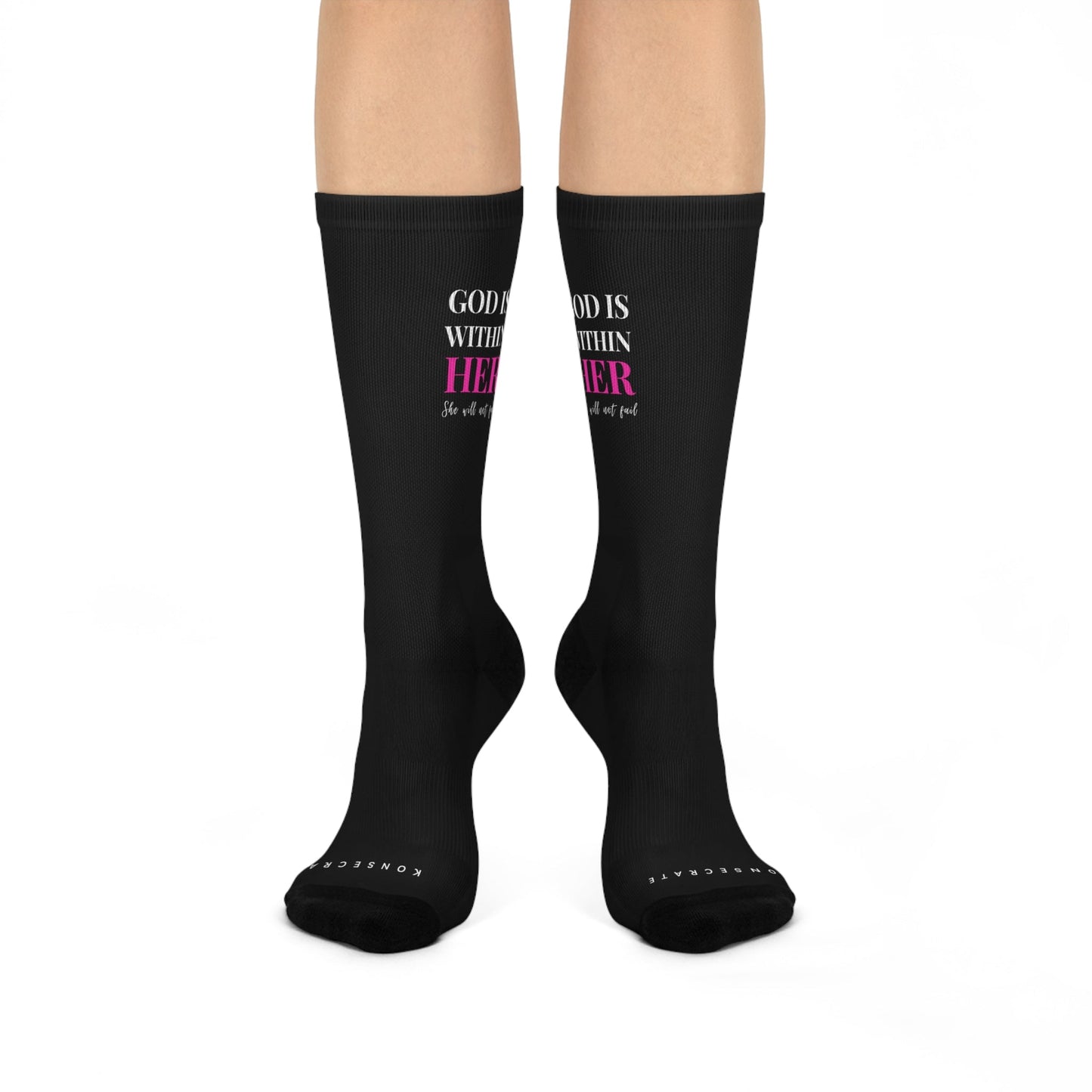 'God is Within Her' Cushioned Crew Socks