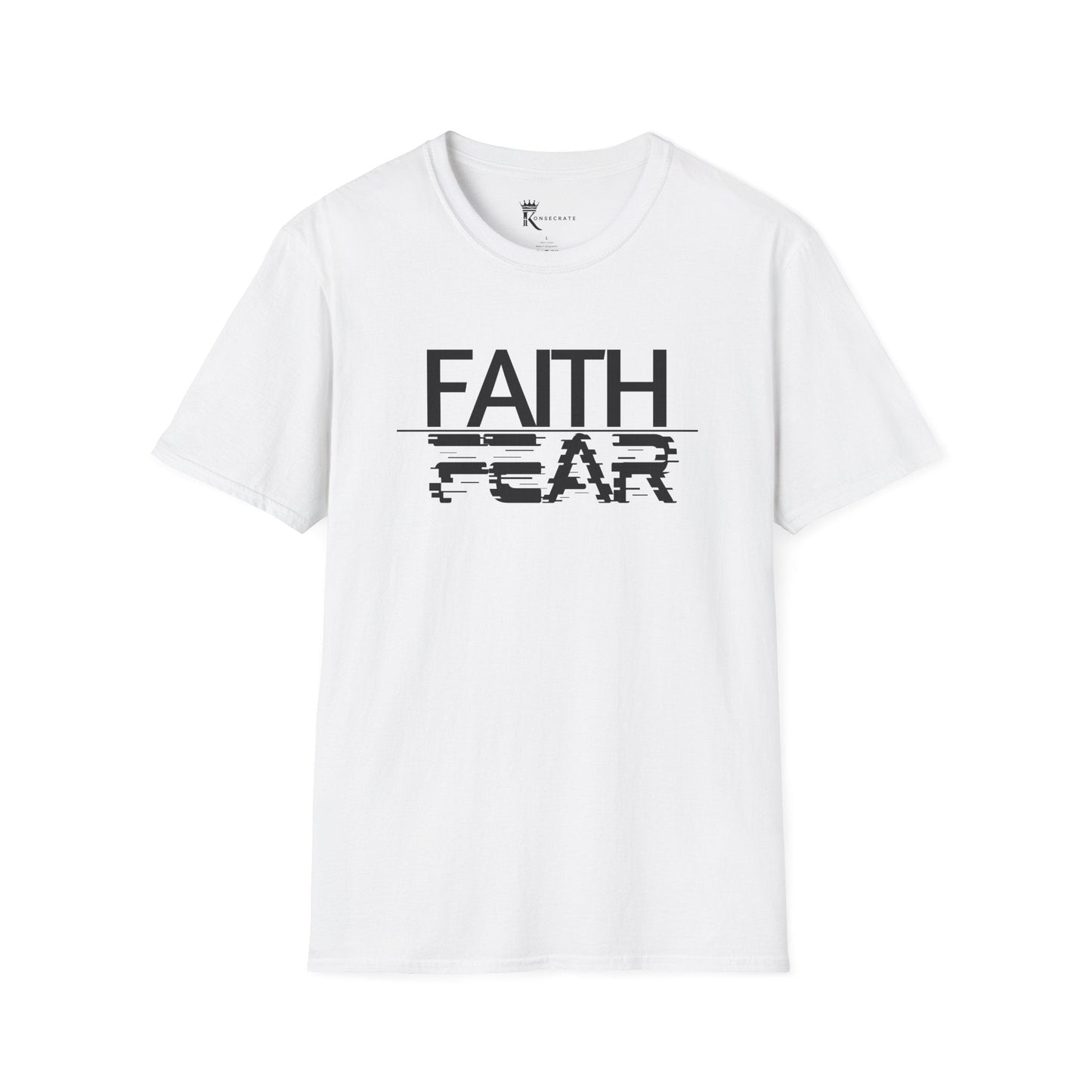 Faith Over Fear Glitch Tee – Bold Faith Collection