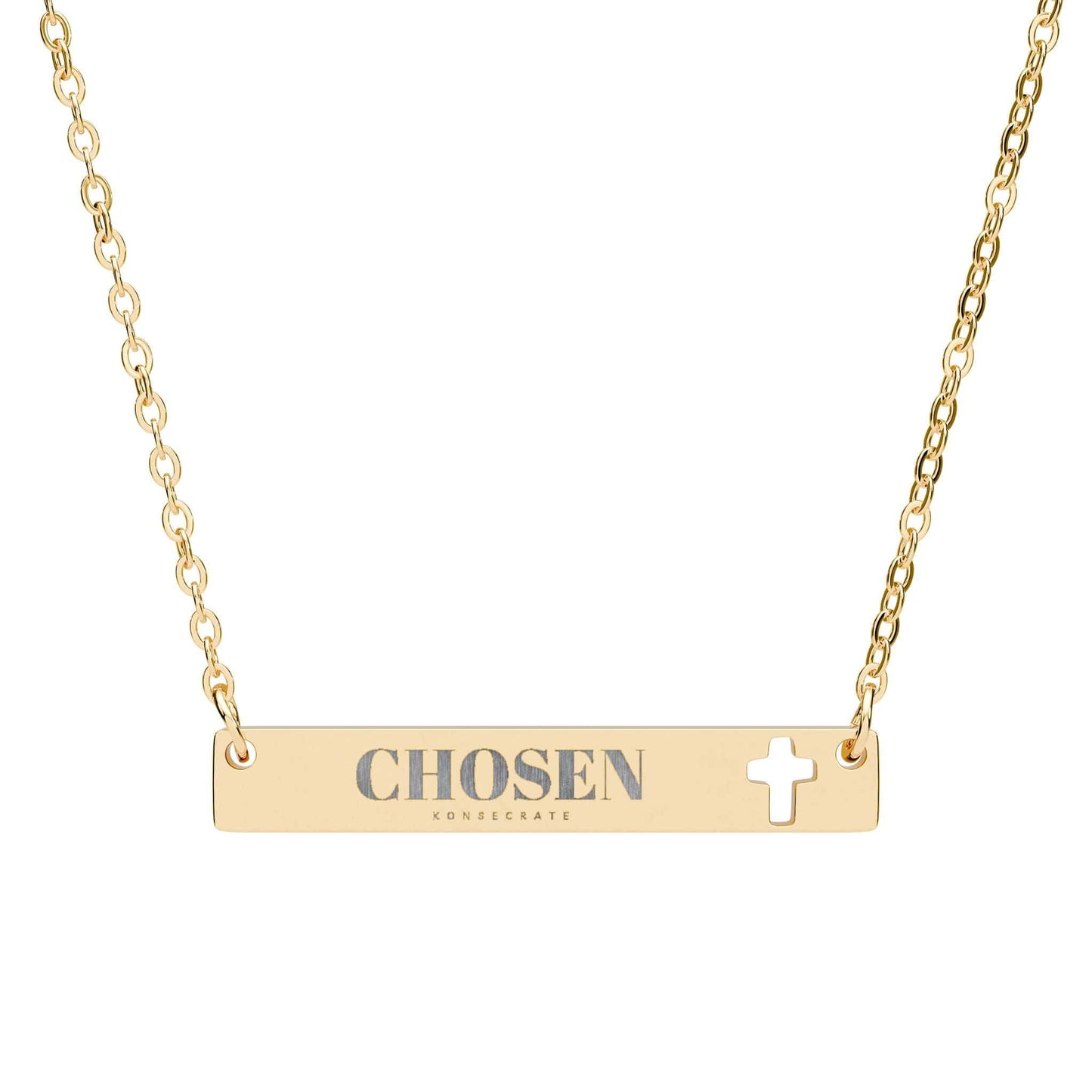 Chosen Cross Bar Necklace Jewelry – Bold Faith Collection