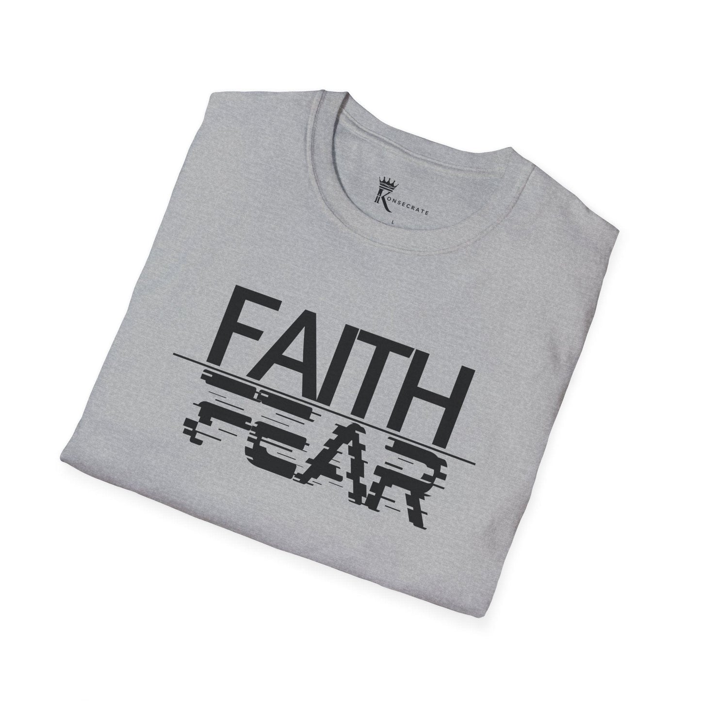 Faith Over Fear Glitch Tee – Bold Faith Collection