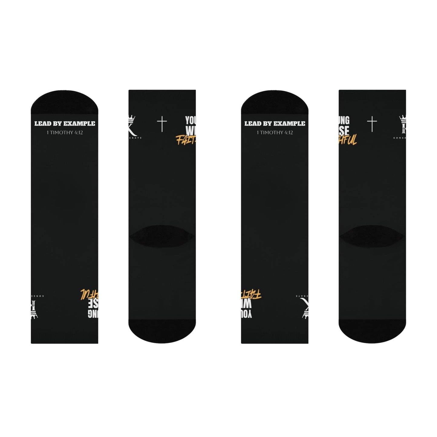 Young, Wise, & Faithful Cushioned Crew Socks Tee – Bold Faith Collection