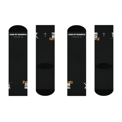 Young, Wise, & Faithful Cushioned Crew Socks Tee – Bold Faith Collection