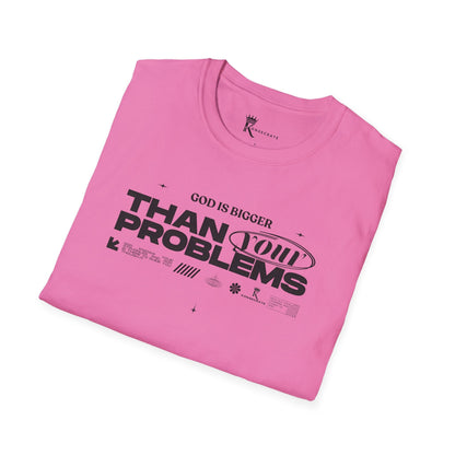 God Is Bigger Pink T-Shirt – Bold Faith Collection