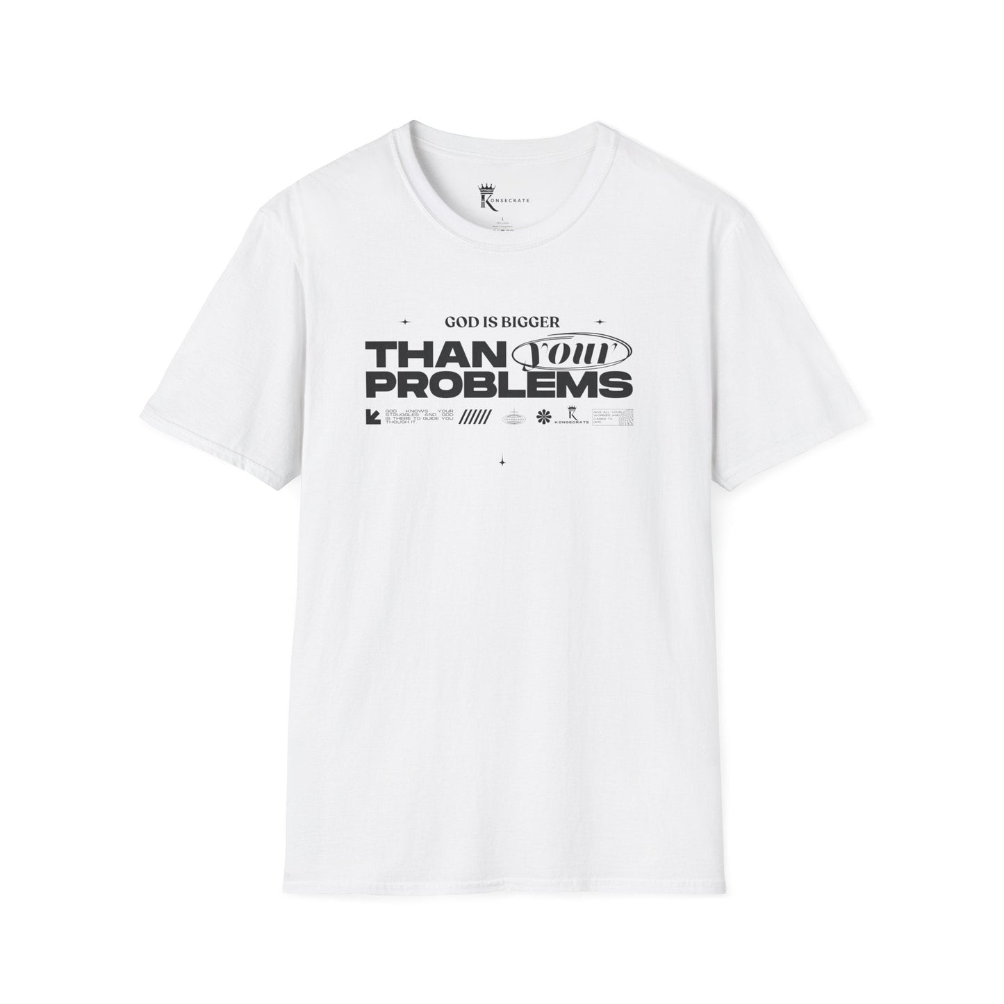 God Is Bigger Black T-Shirt  – Bold Faith Collection