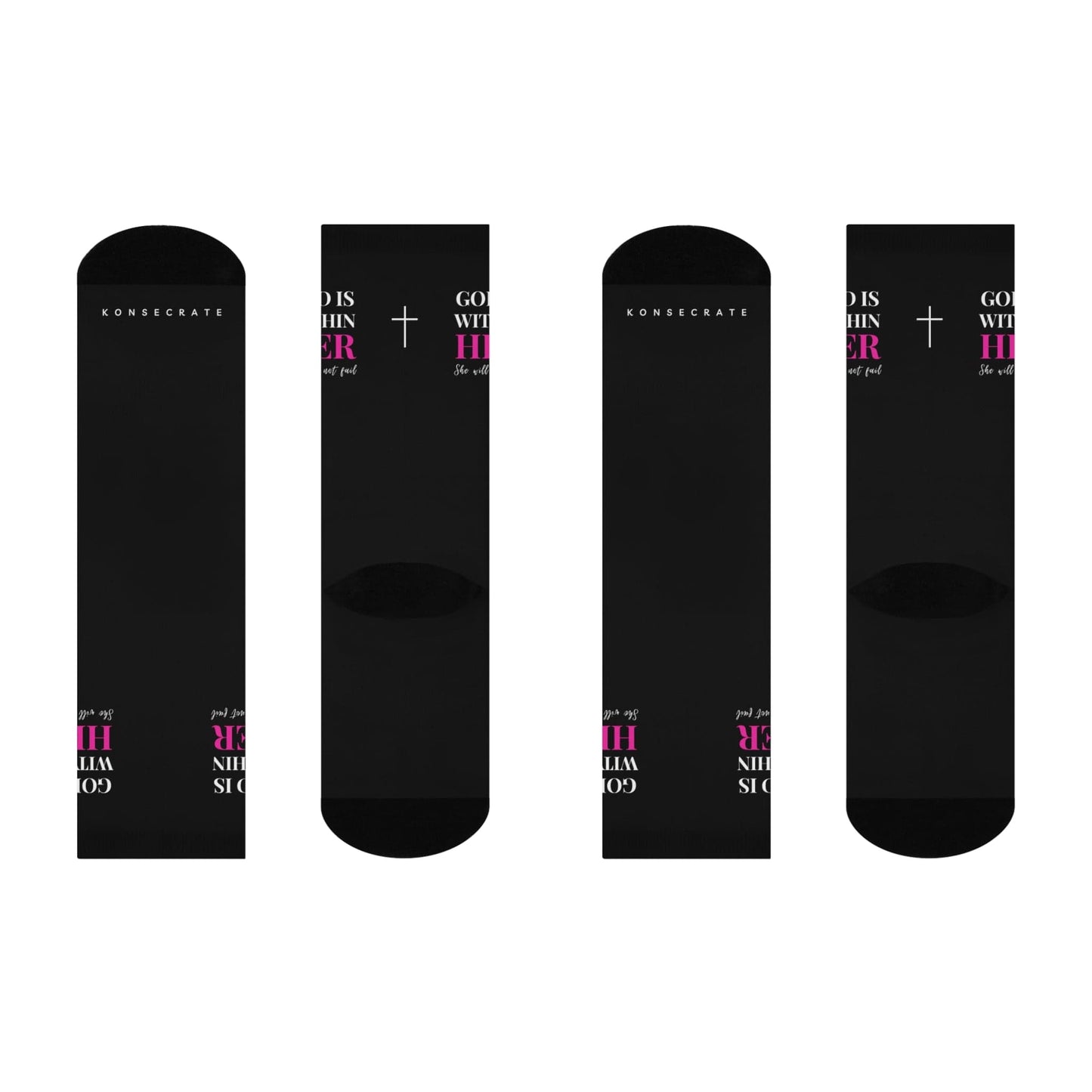 'God is Within Her' Cushioned Crew Socks