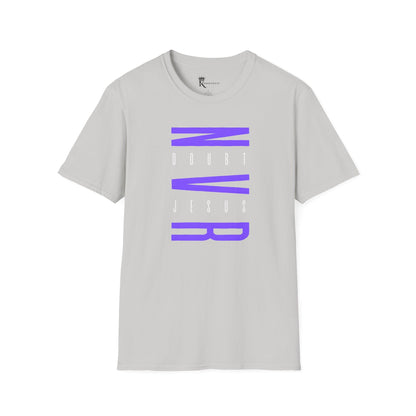 Never Doubt Jesus Purple T-Shirt – Bold Faith Collection