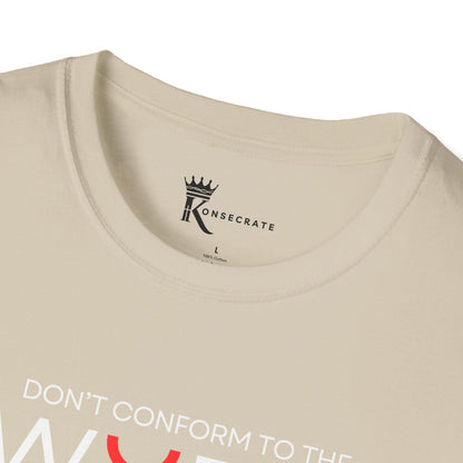 Don'T Conform Red T-Shirt  – Bold Faith Collection