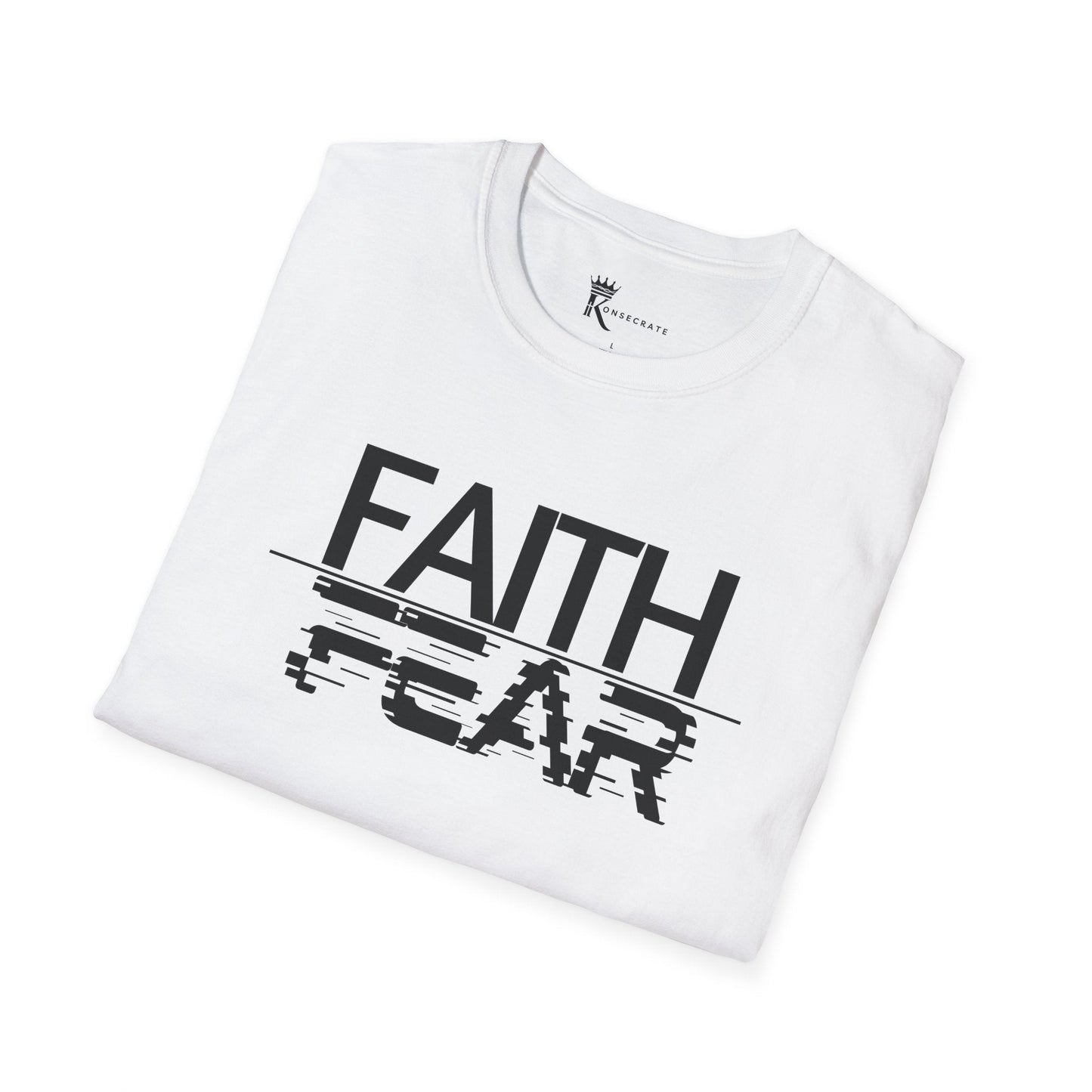 Faith Over Fear Glitch Tee – Bold Faith Collection