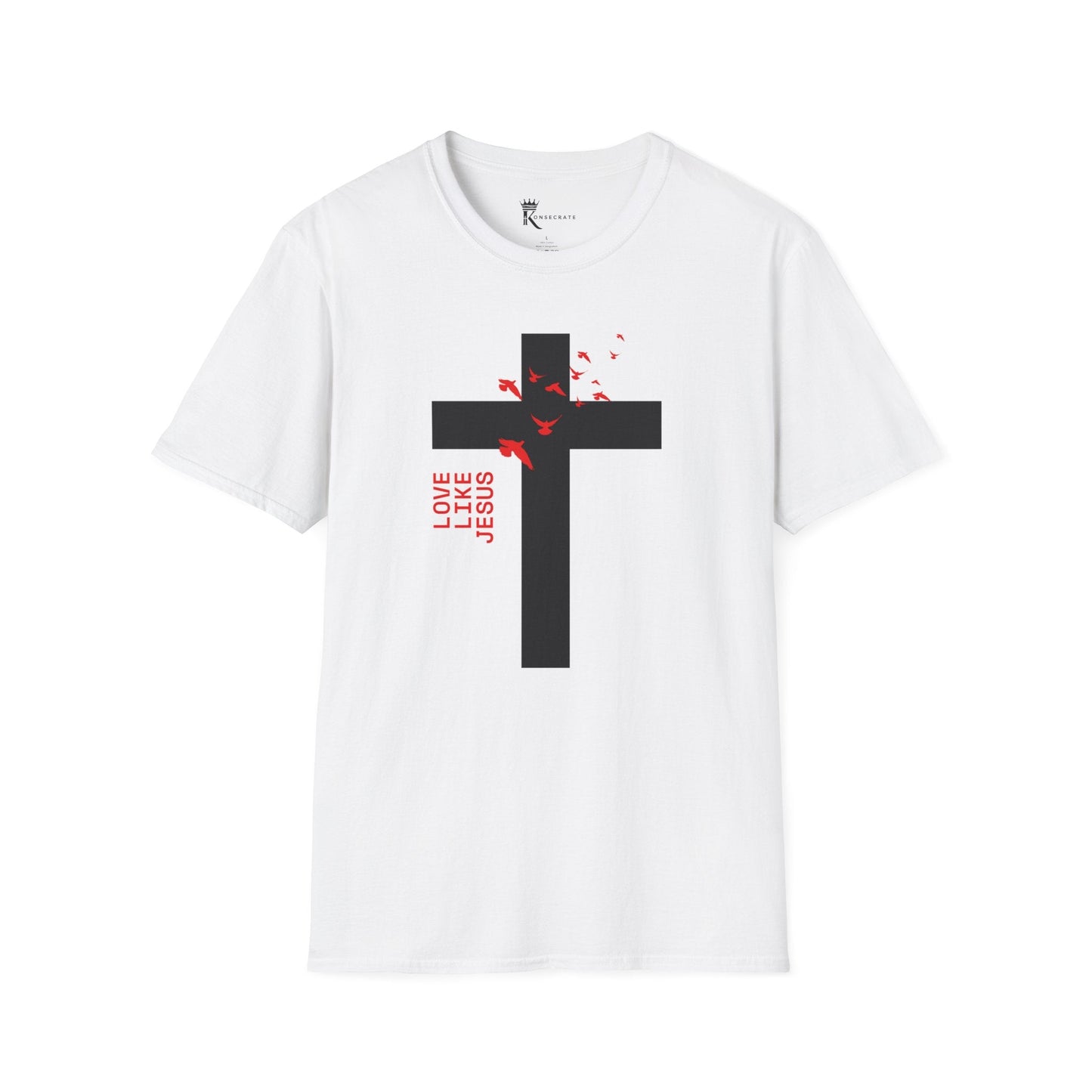 Love Like Jesus Red T-Shirt – Bold Faith Collection