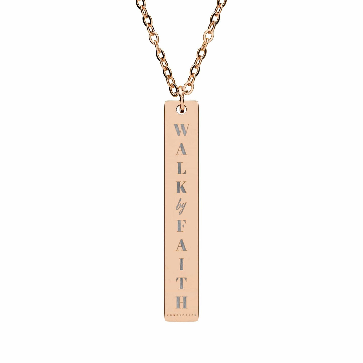 Walk By Faith Verticle Bar Necklace Jewelry – Bold Faith Collection