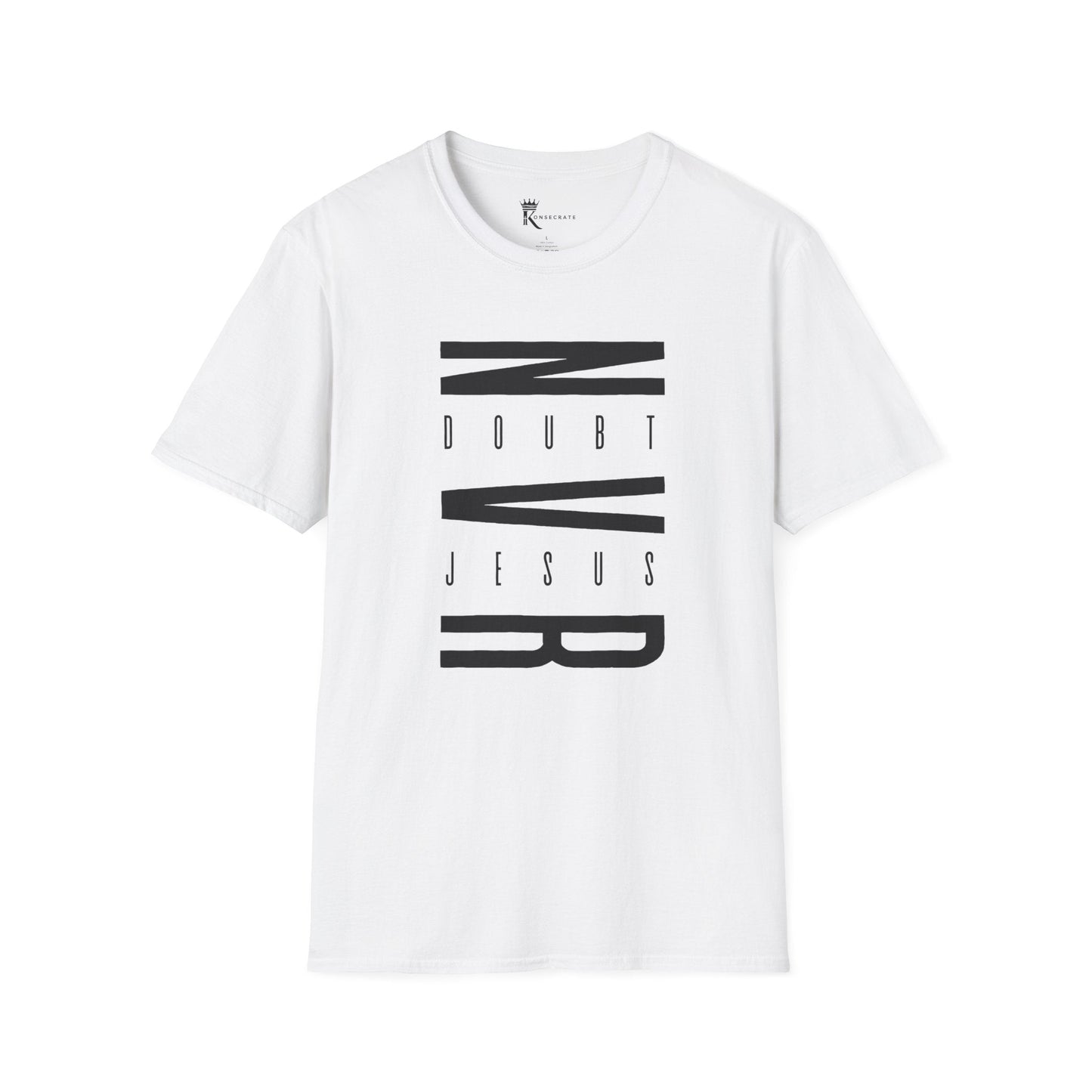 Never Doubt Jesus Black T-Shirt  – Bold Faith Collection