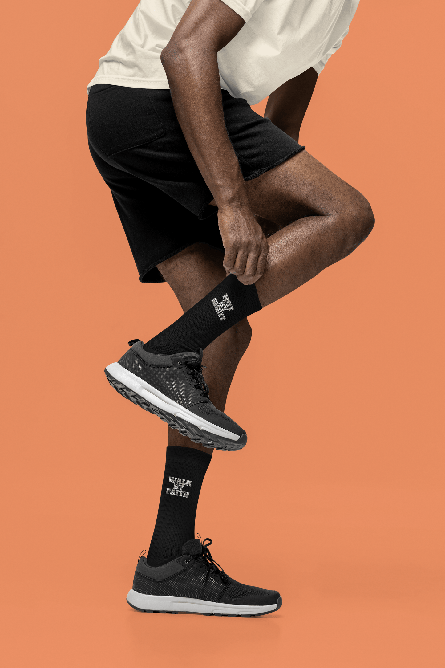 Walking by Faith Unisex Cushioned Crew Socks