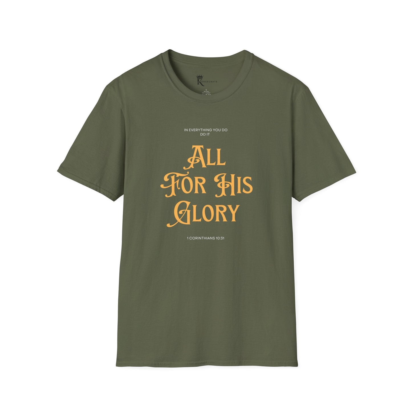All For His Glory T-Shirt – Bold Faith Collection