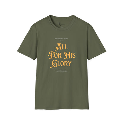 All For His Glory T-Shirt – Bold Faith Collection