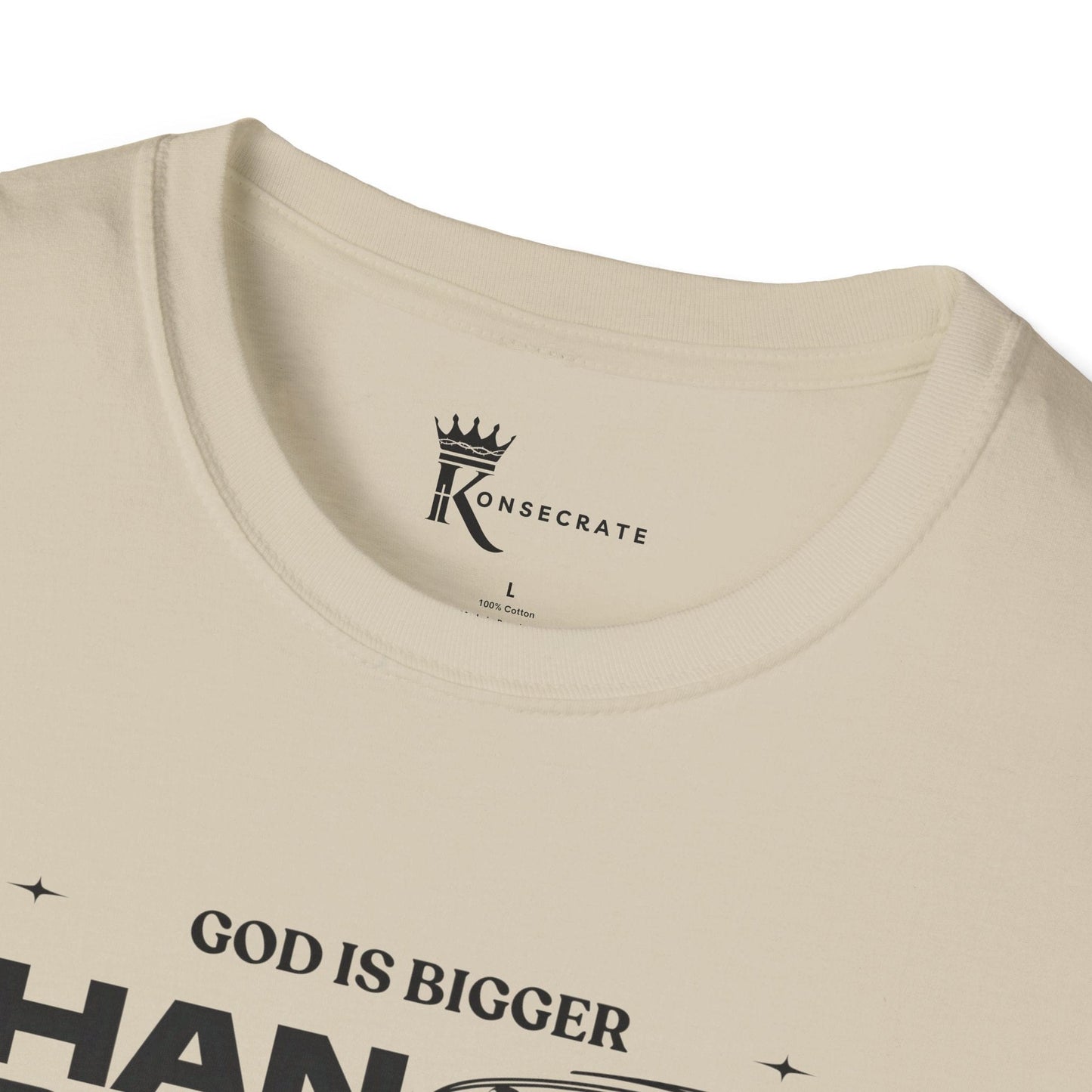 God Is Bigger Black T-Shirt  – Bold Faith Collection