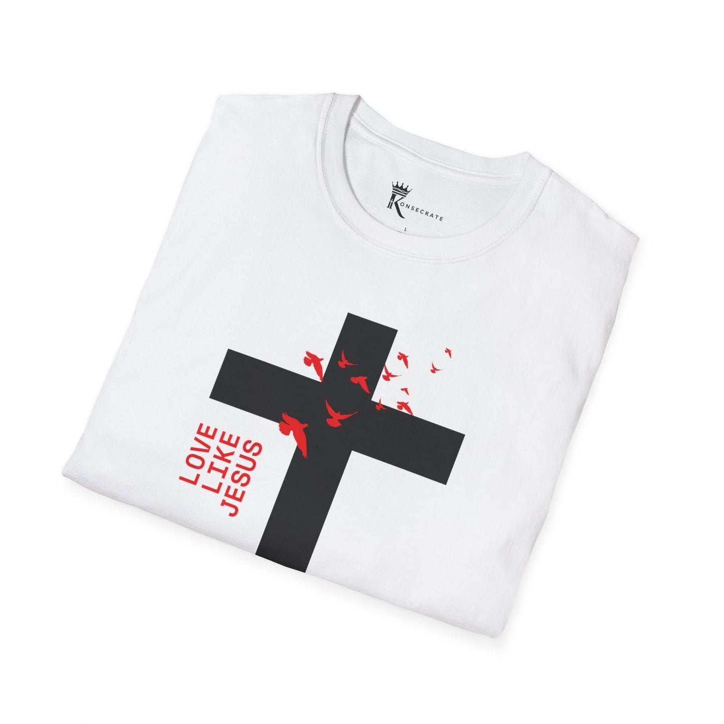Love Like Jesus Red T-Shirt – Bold Faith Collection