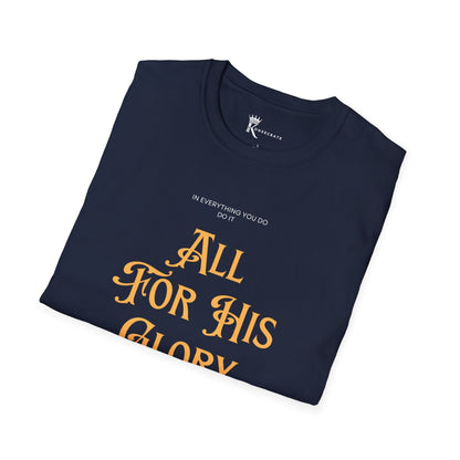 All For His Glory T-Shirt – Bold Faith Collection