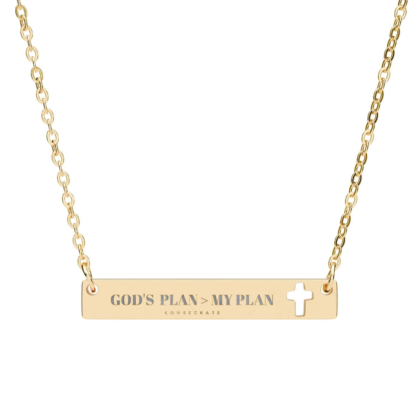 God'S Plan > My Plan Cross Bar Necklace Jewelry – Bold Faith Collection