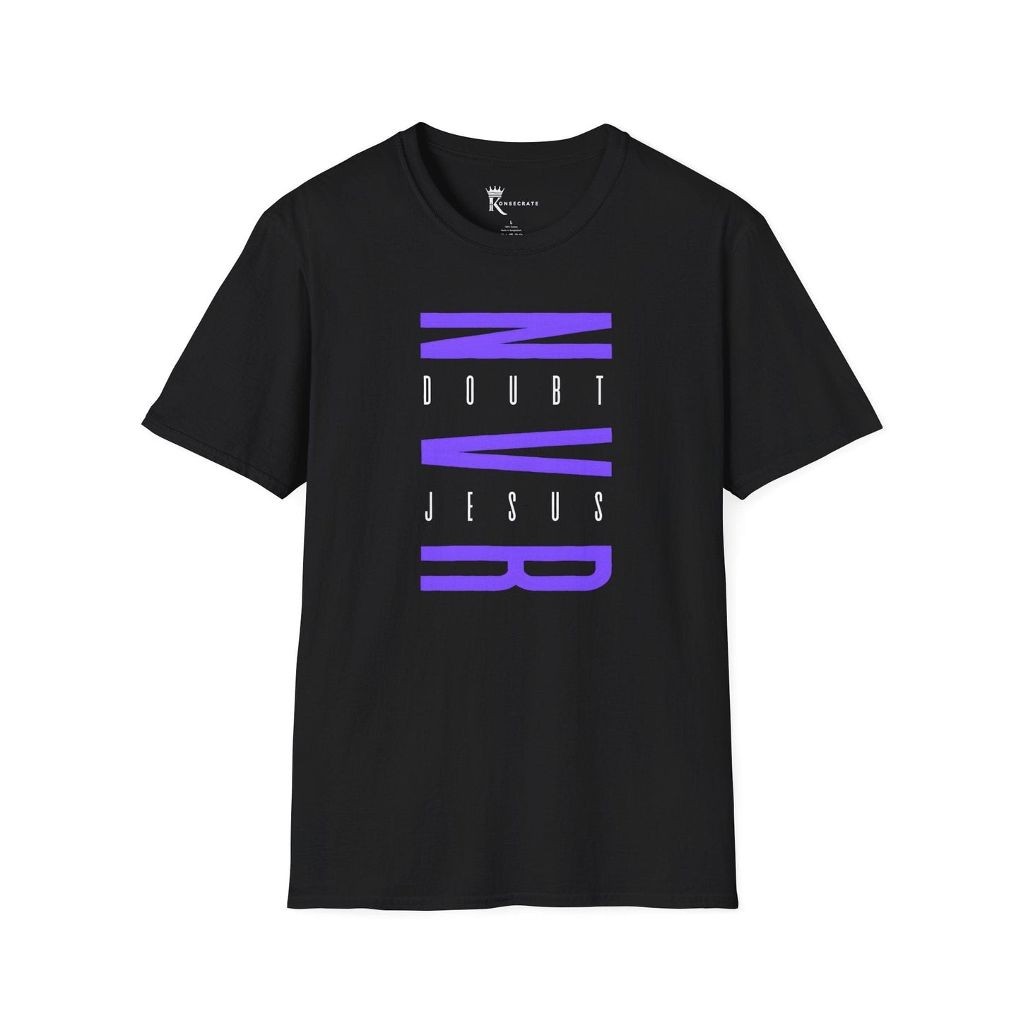 Never Doubt Jesus Purple T-Shirt – Bold Faith Collection
