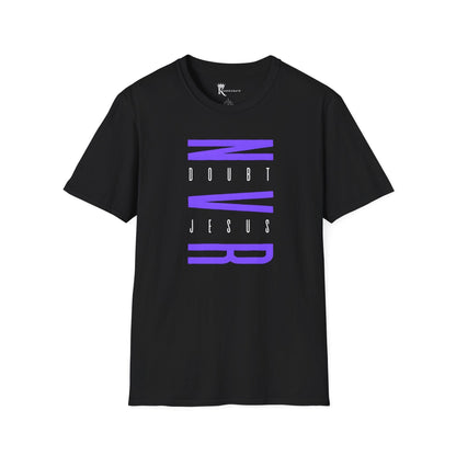 Never Doubt Jesus Purple T-Shirt – Bold Faith Collection