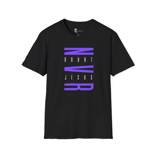 Never Doubt Jesus Purple T-Shirt – Bold Faith Collection