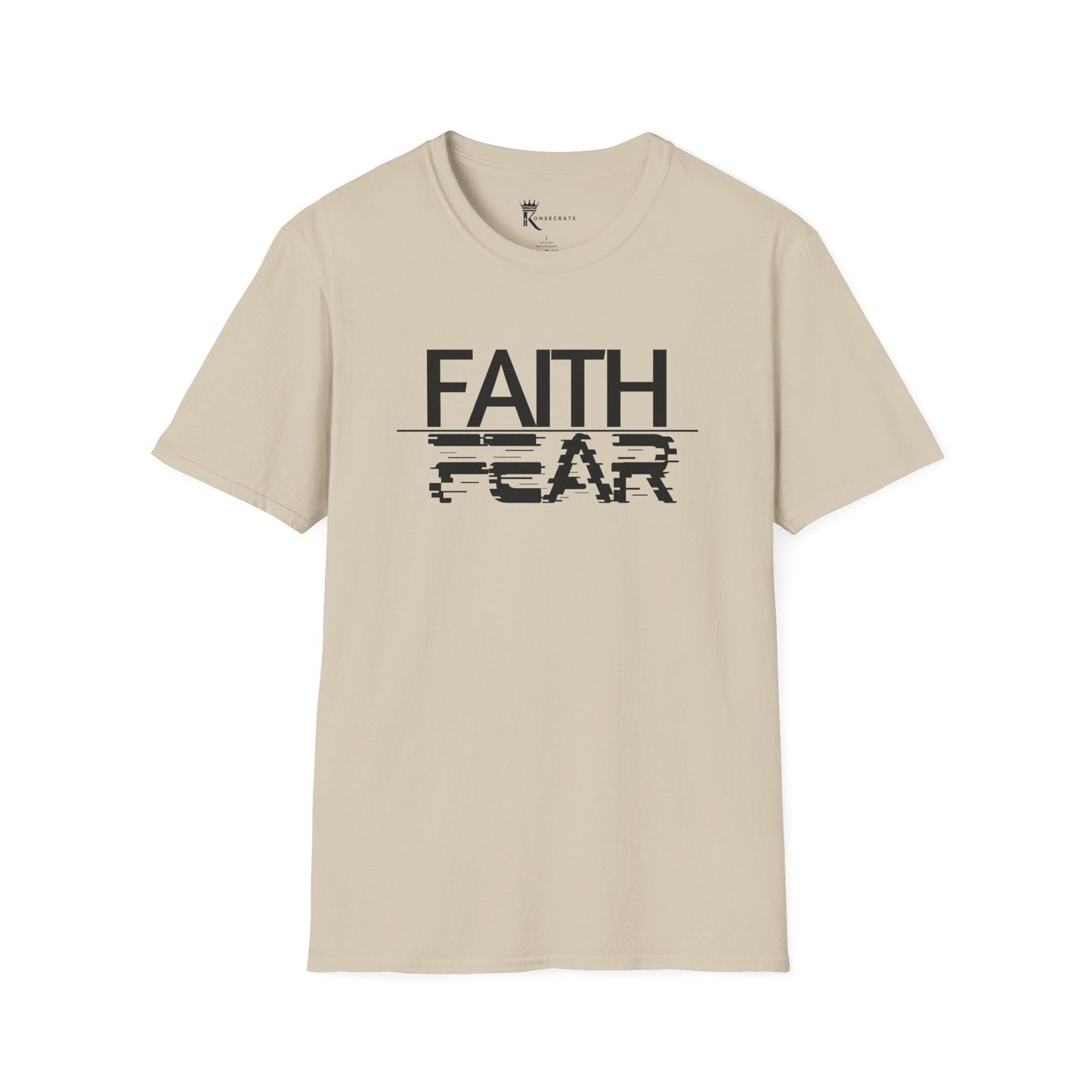 Faith Over Fear Glitch Tee – Bold Faith Collection