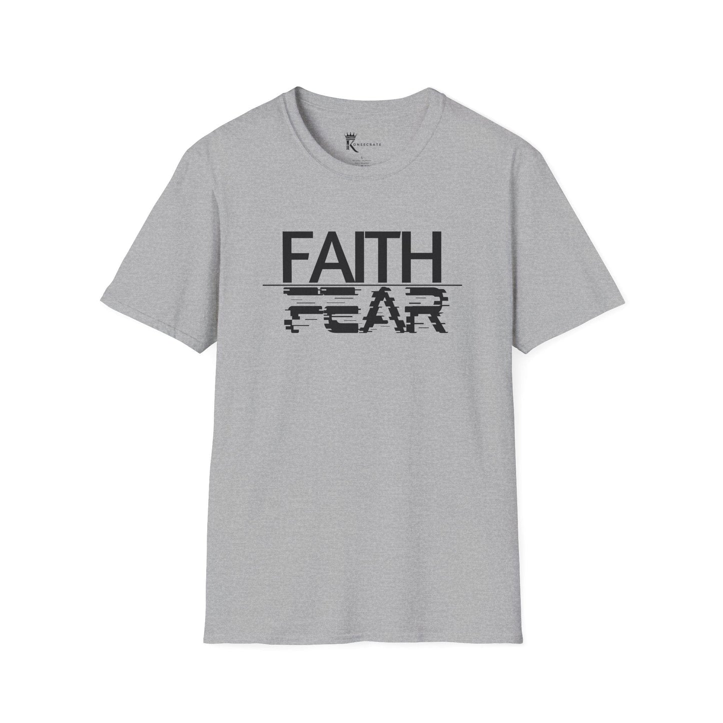 Faith Over Fear Glitch Tee – Bold Faith Collection