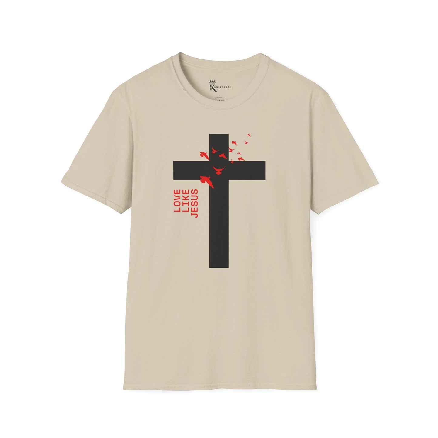 Love Like Jesus Red T-Shirt – Bold Faith Collection