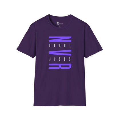 Never Doubt Jesus Purple T-Shirt – Bold Faith Collection