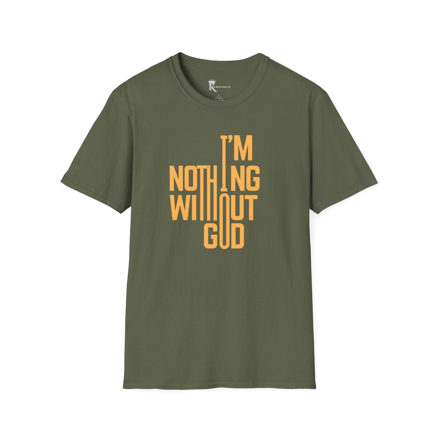 Nothing Without God T-Shirt – Bold Faith Collection