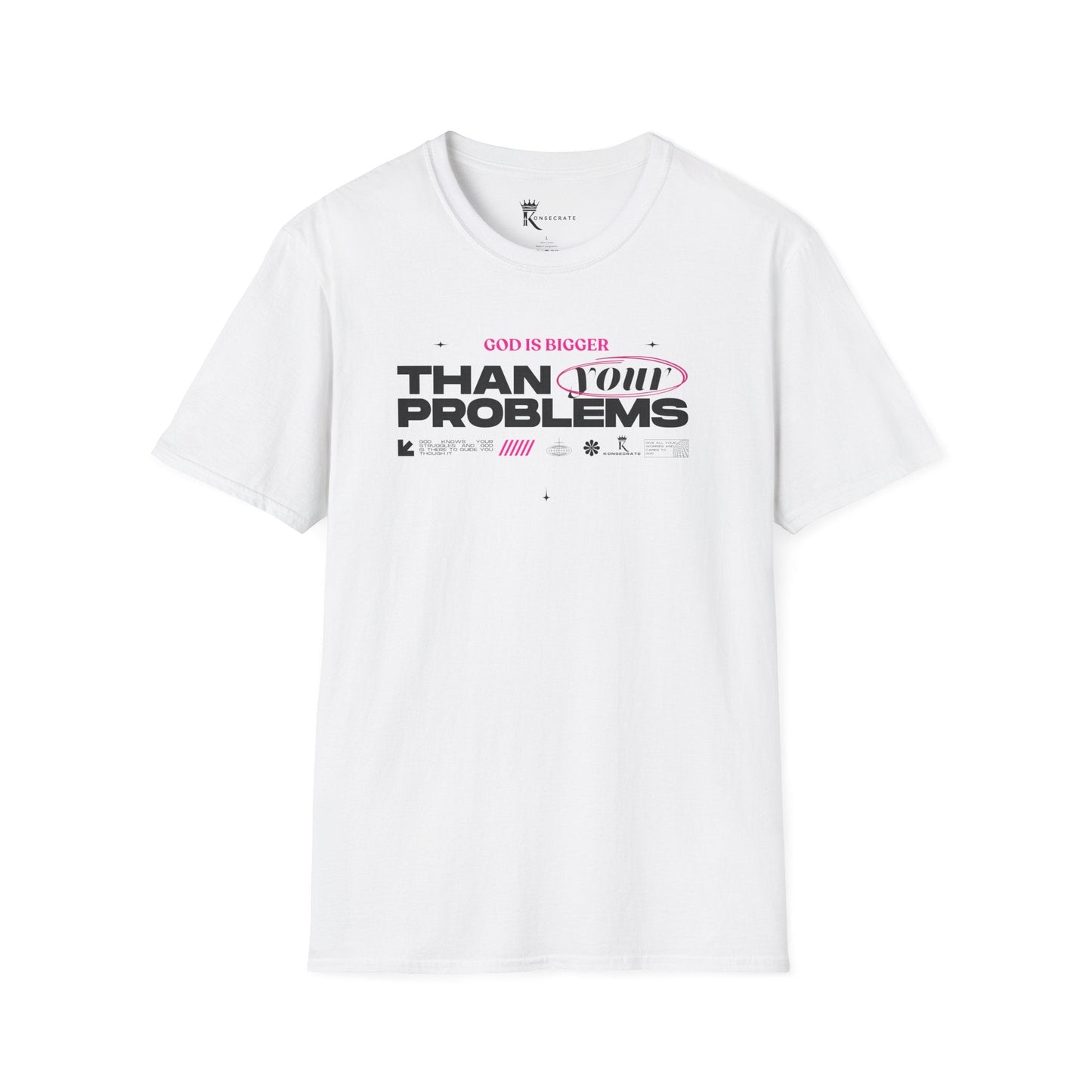 God Is Bigger Pink T-Shirt – Bold Faith Collection