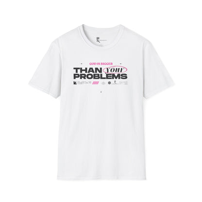 God Is Bigger Pink T-Shirt – Bold Faith Collection