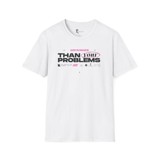 God Is Bigger Pink T-Shirt – Bold Faith Collection