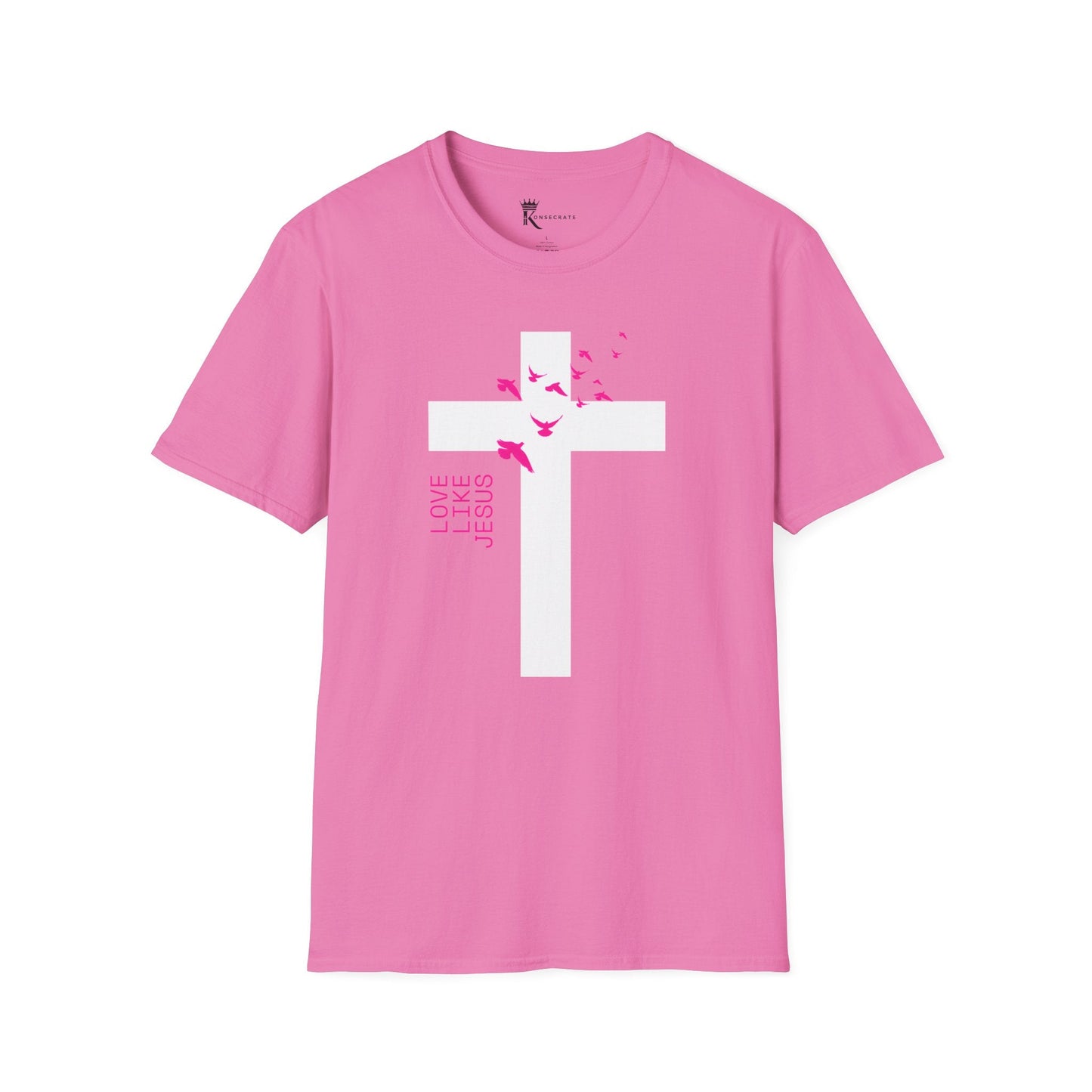 Love Like Jesus Pink T-Shirt – Bold Faith Collection