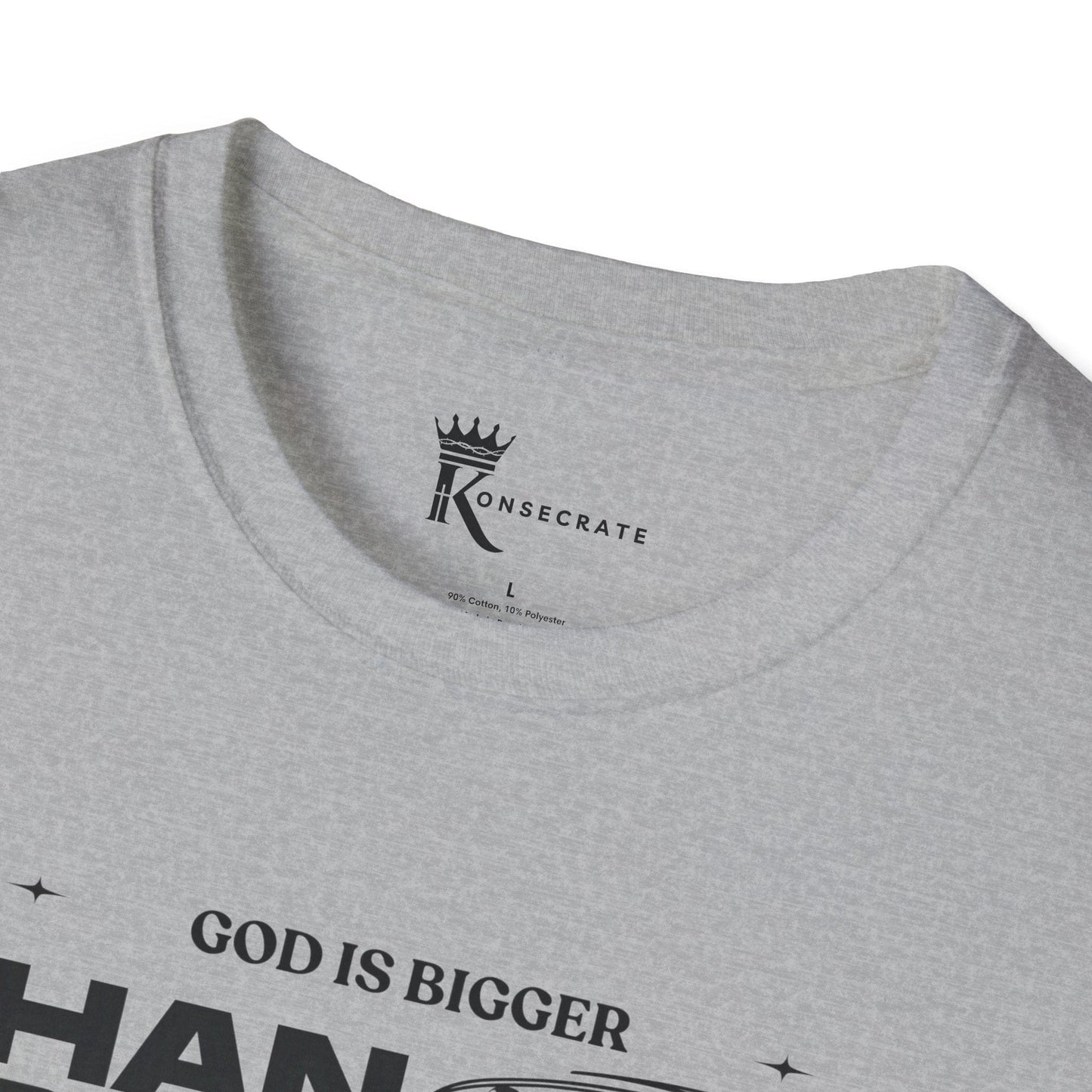 God Is Bigger Black T-Shirt  – Bold Faith Collection