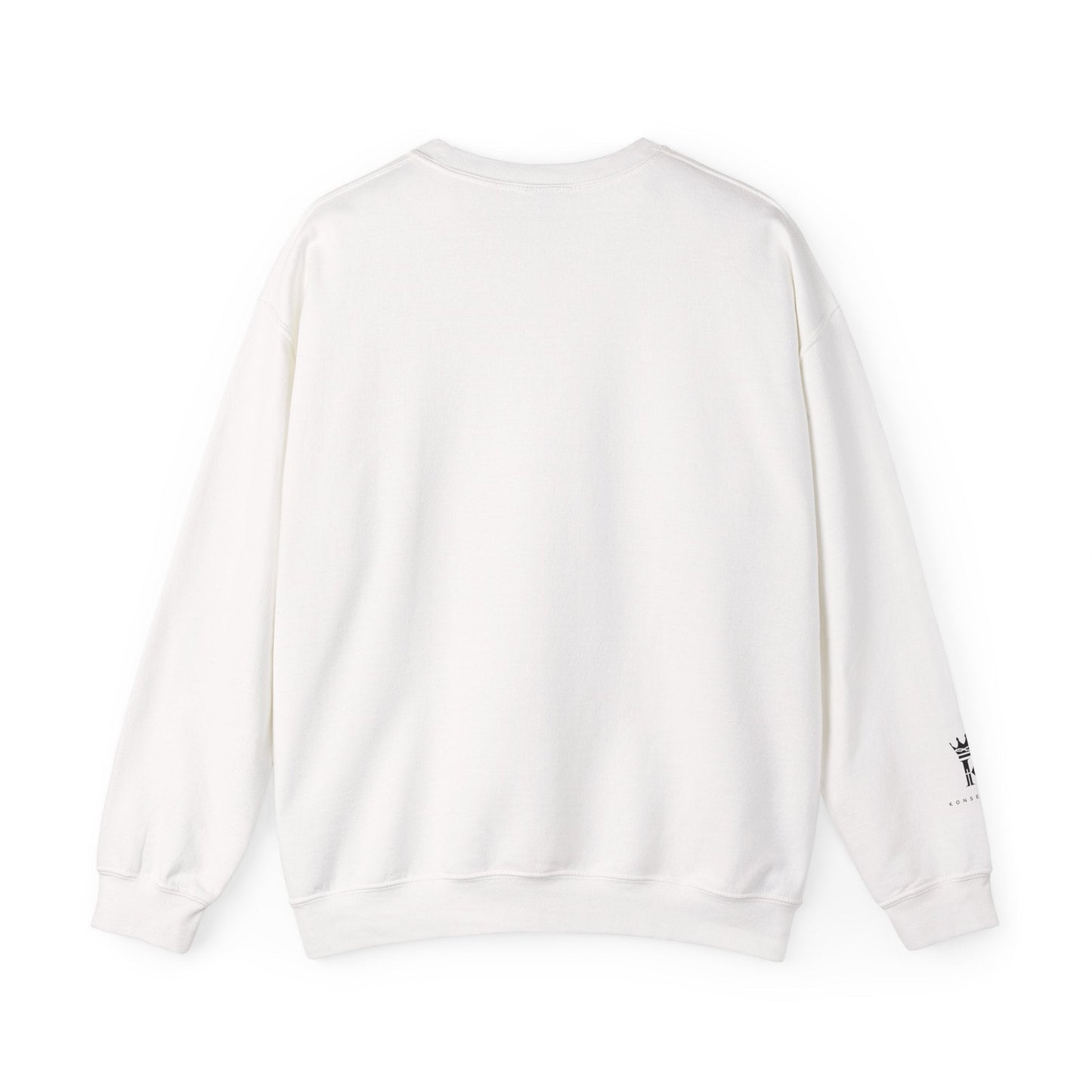 White sweatshirt blank back on a white background