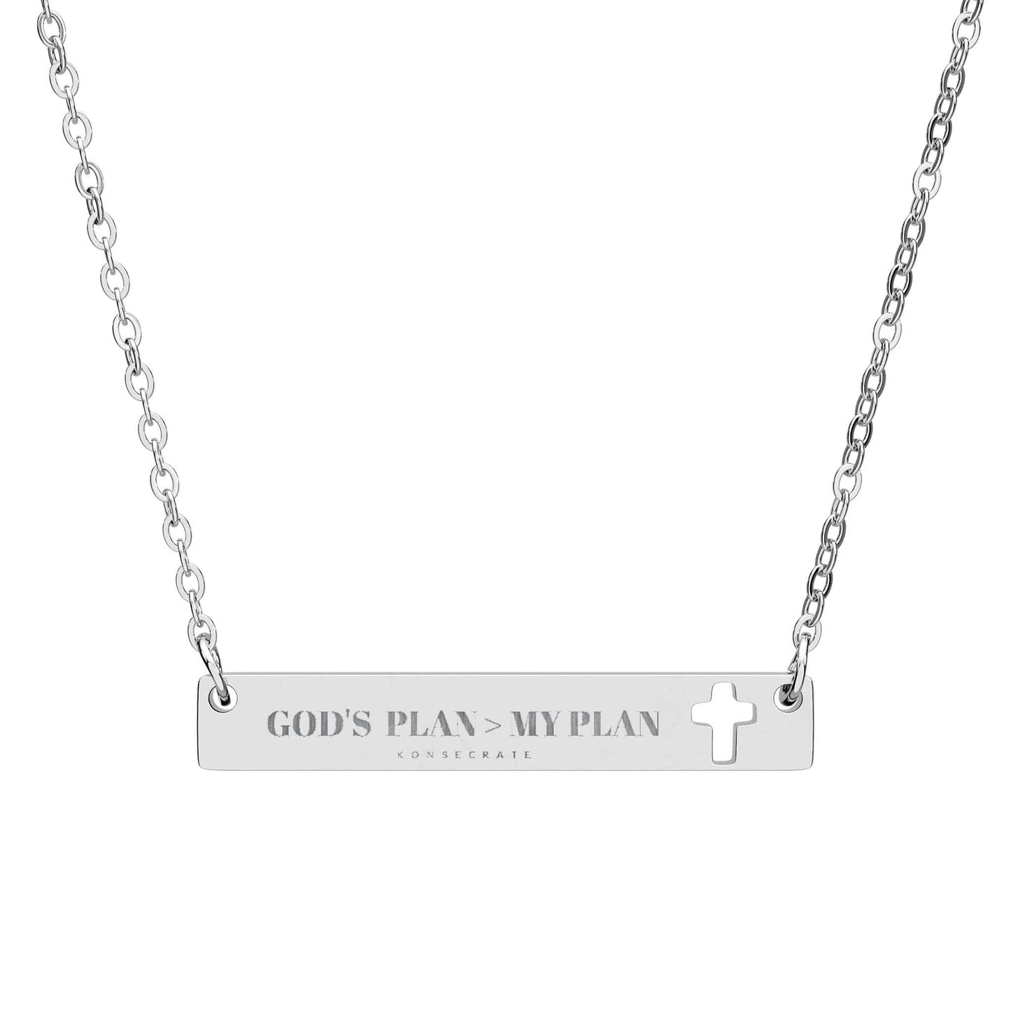 God'S Plan > My Plan Cross Bar Necklace Jewelry – Bold Faith Collection