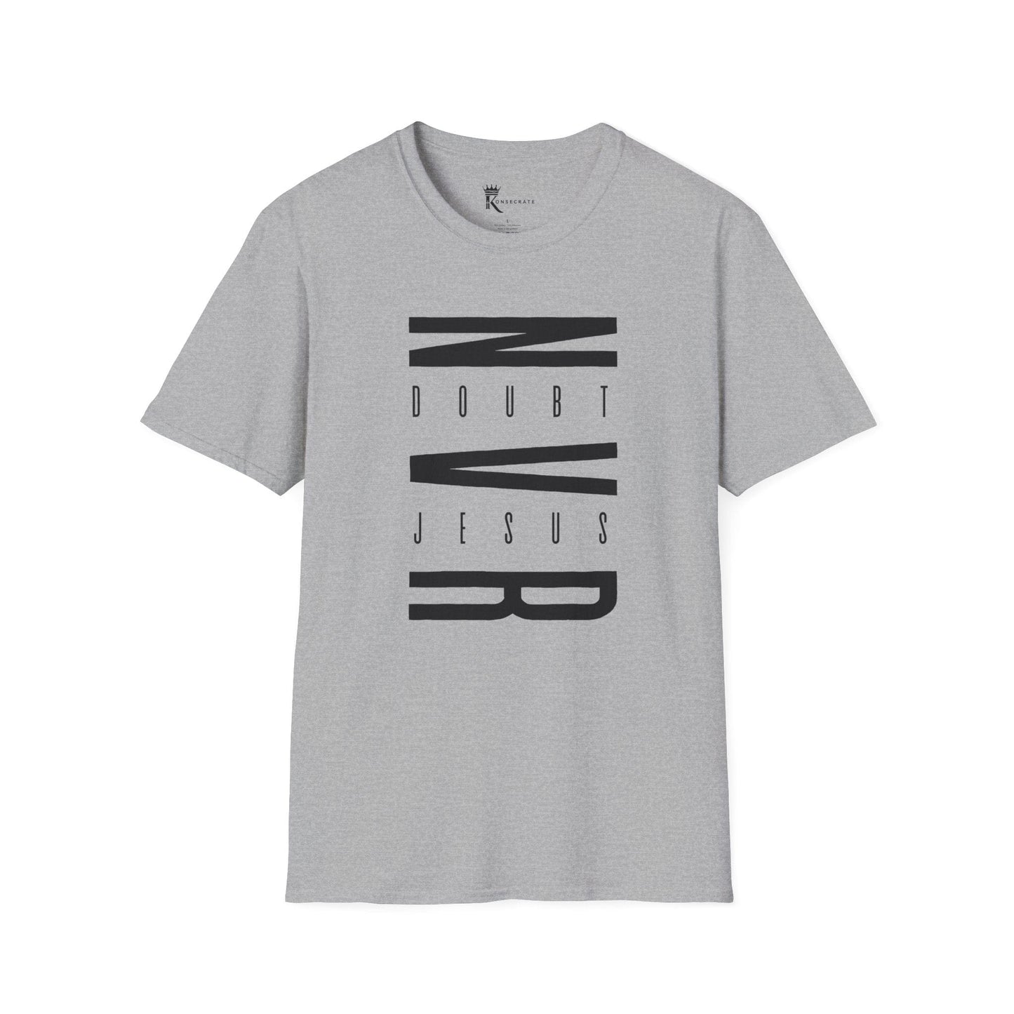 Never Doubt Jesus Black T-Shirt  – Bold Faith Collection