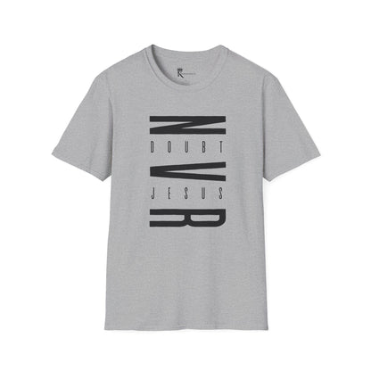 Never Doubt Jesus Black T-Shirt  – Bold Faith Collection