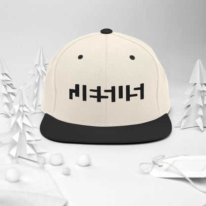 Natural/ Black snapback with Jesus embroidery