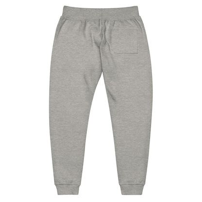 back view of carbon grey Joggers with black Konsecrate Signature logo on left leg