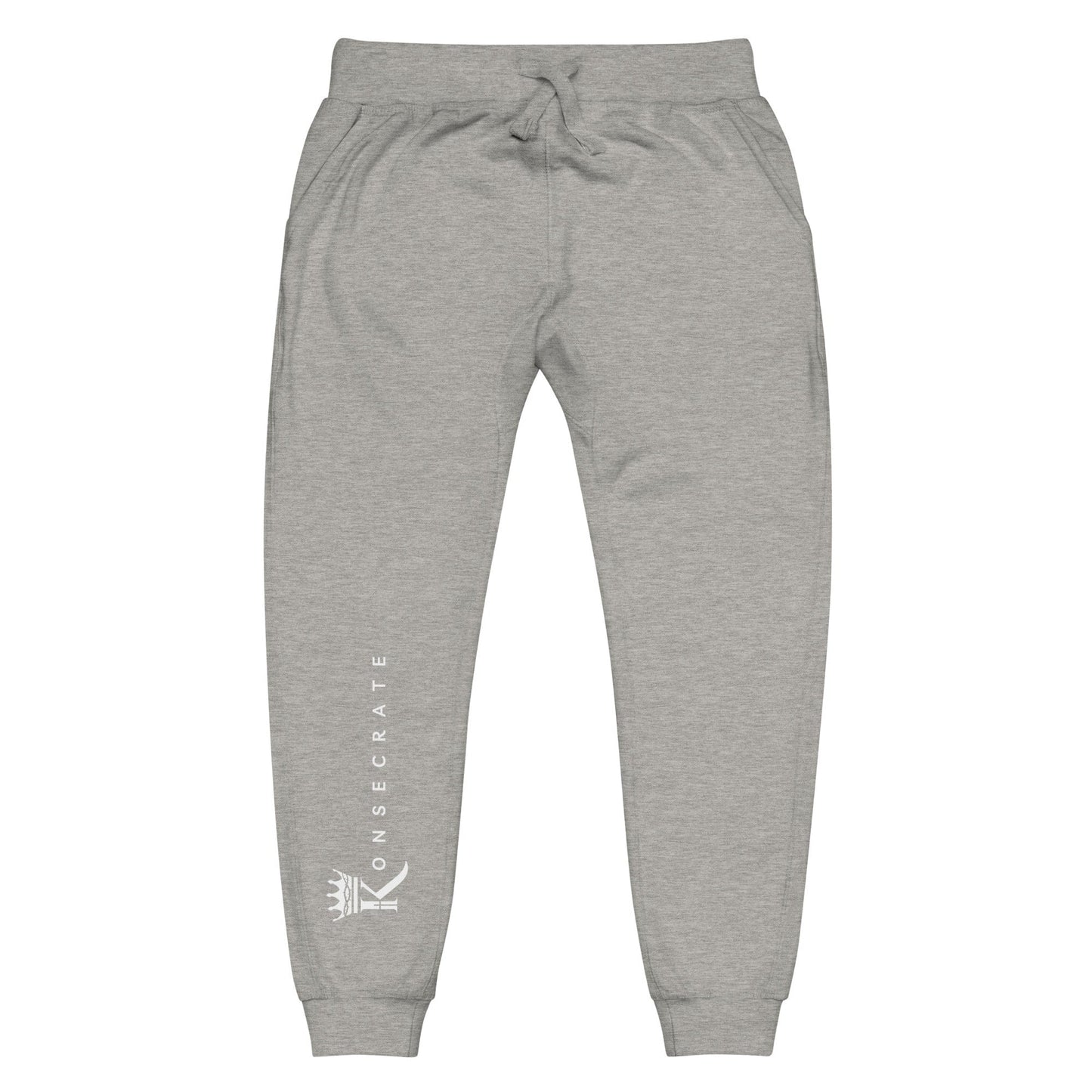Front view of carbon grey Konsecrate Signature Jogger 