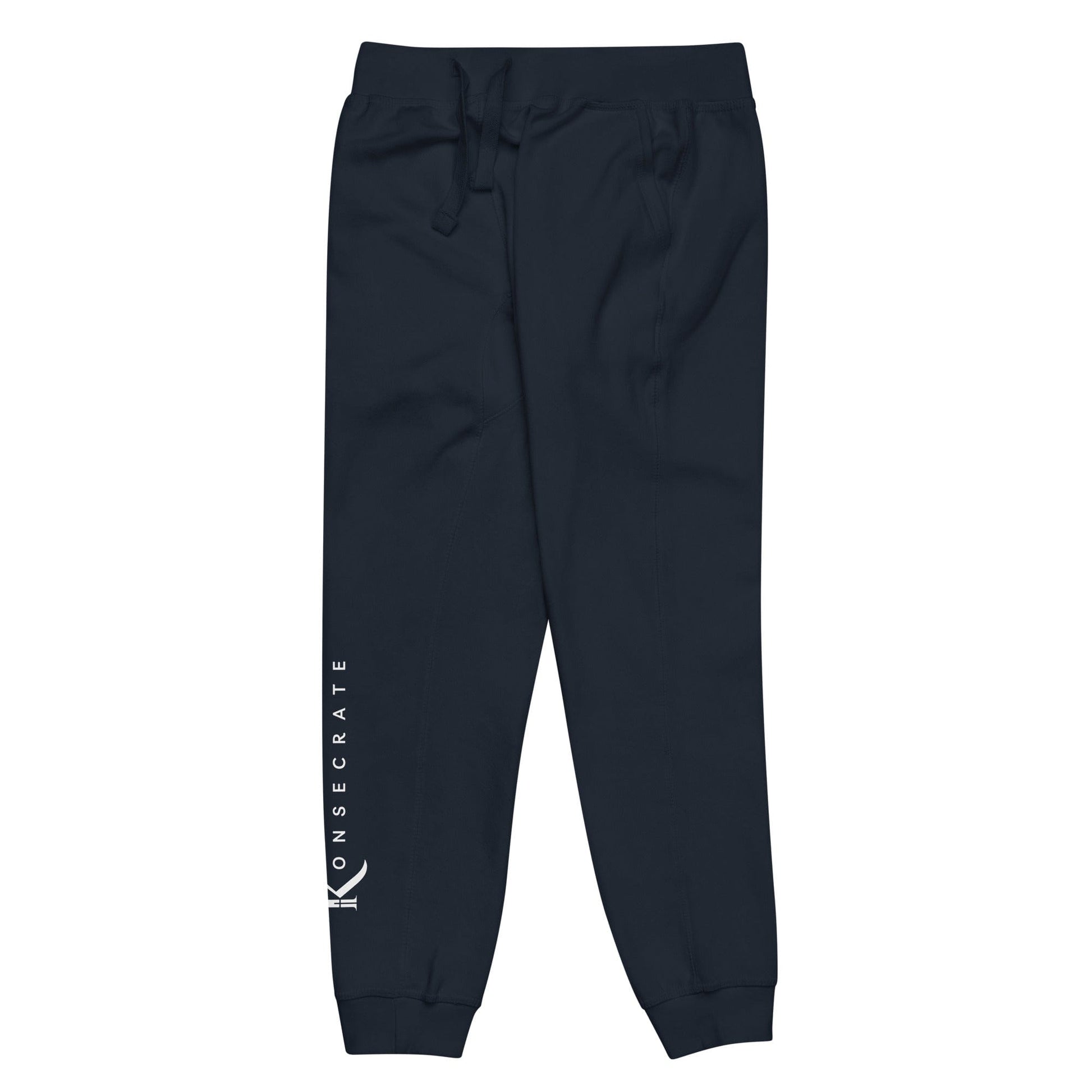 Left leg side view of Navy Blazer Konsecrate Signature Jogger 