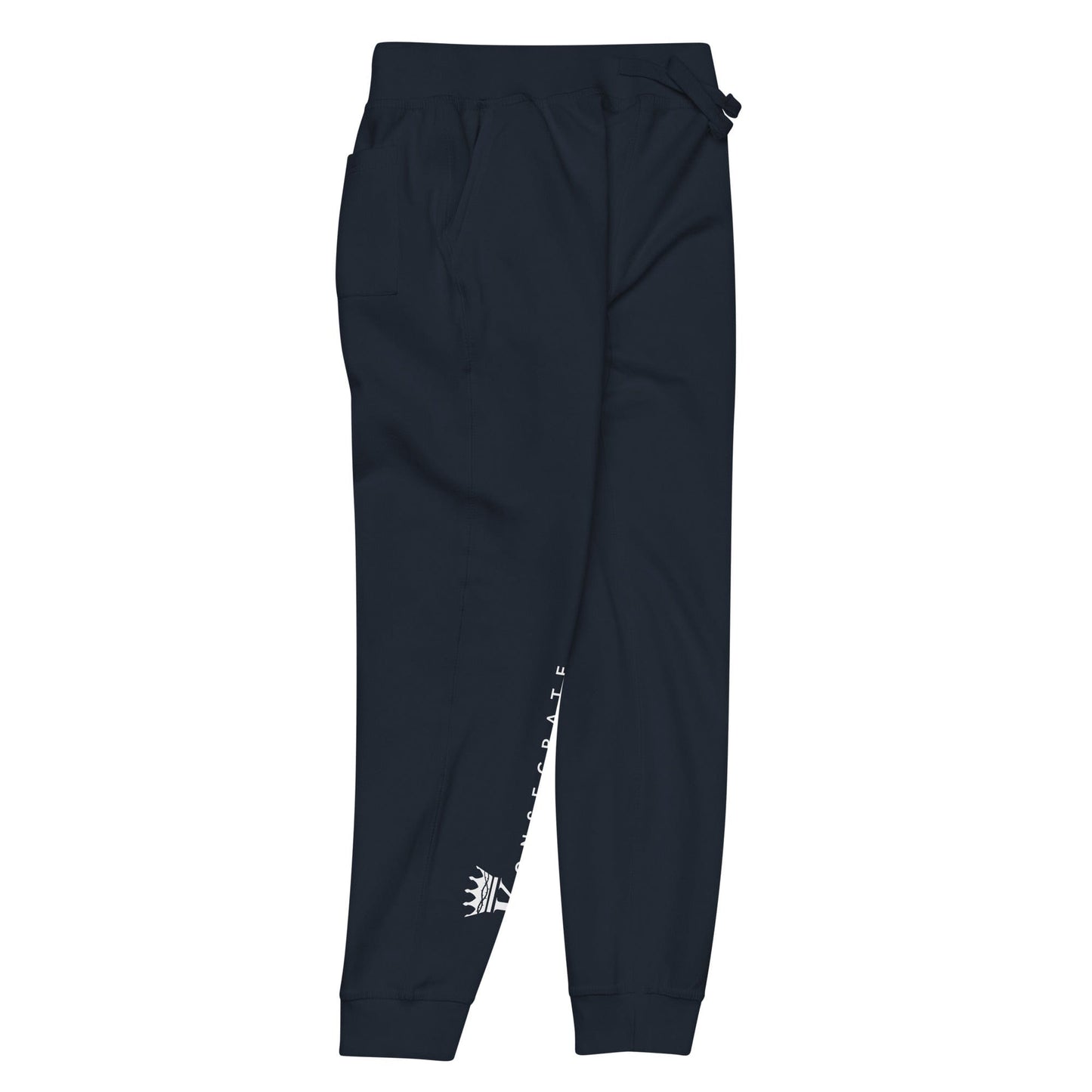 Right leg side view of Navy Blazer Konsecrate Signature Jogger 